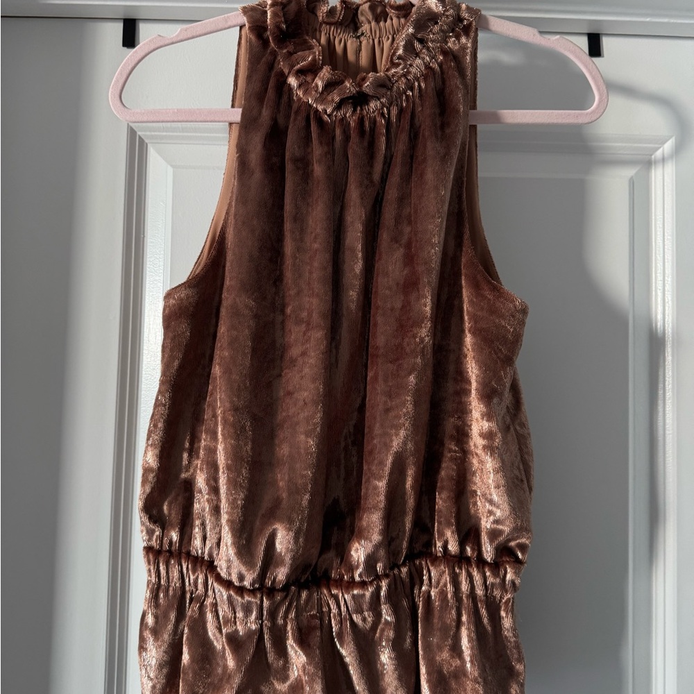 Ramy Brook Velvet Top in Rich Brown